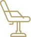 A stylized icon of a salon chair with a mirror, representing the Teddie Kossof Salon at Glenview Terrace Suites.